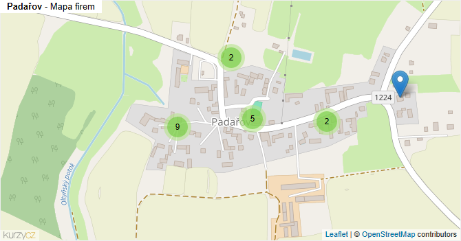 Padařov - mapa firem