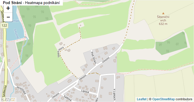 Pod Strání - mapa podnikání
