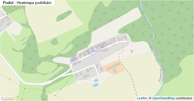 Podol - mapa podnikání