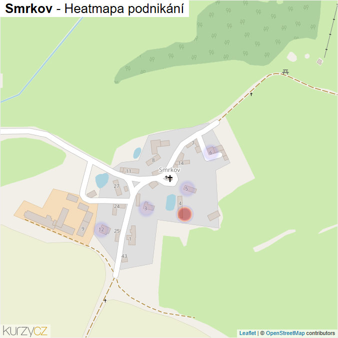 Mapa Smrkov - Firmy v části obce.