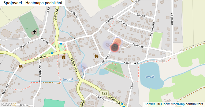 Spojovací - mapa podnikání