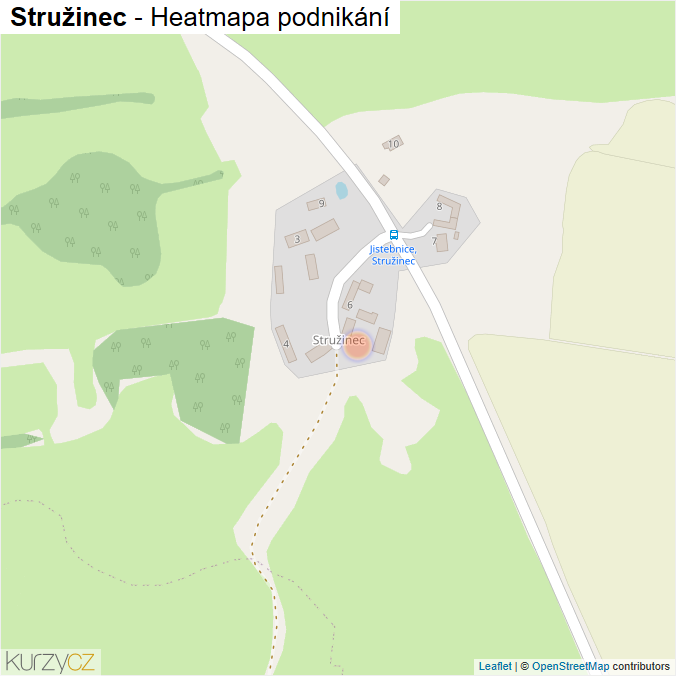 Mapa Stružinec - Firmy v části obce.