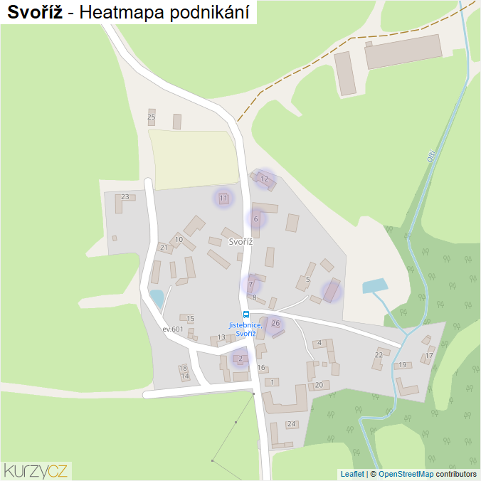 Mapa Svoříž - Firmy v části obce.
