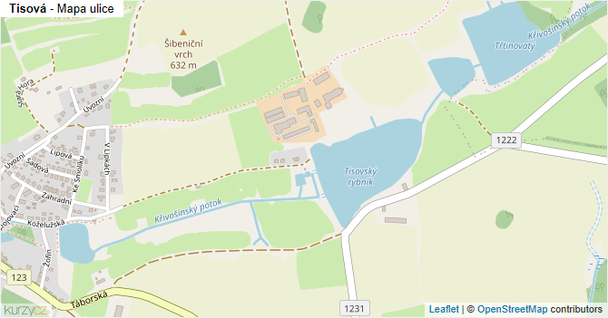 Tisová - mapa ulice
