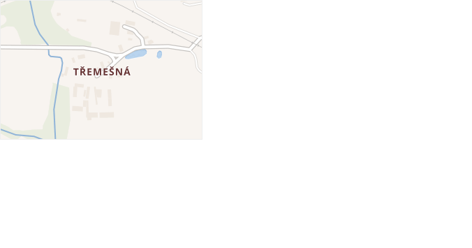 Třemešná v obci Jistebnice - mapa části obce