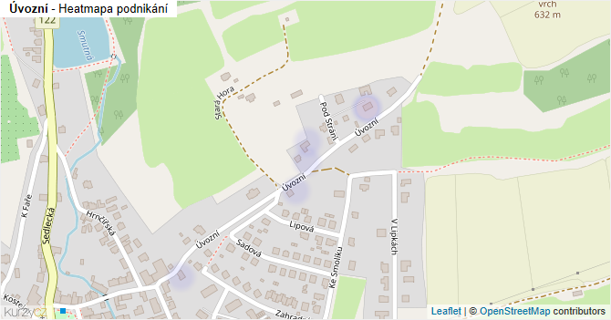 Úvozní - mapa podnikání
