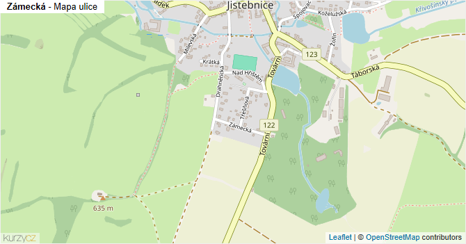 Zámecká - mapa ulice
