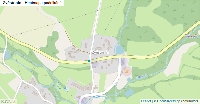 Zvěstonín - mapa podnikání