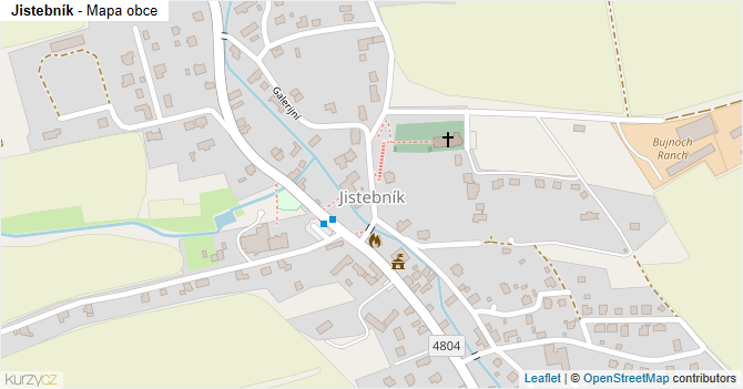 Jistebník - mapa obce