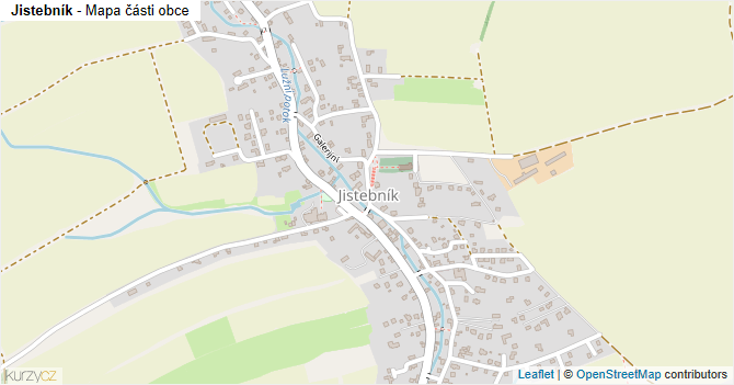 Jistebník - mapa části obce