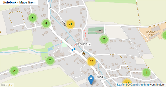 Jistebník - mapa firem