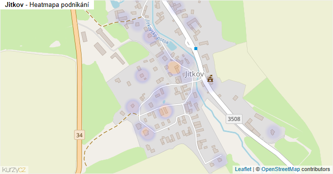 Jitkov - mapa podnikání