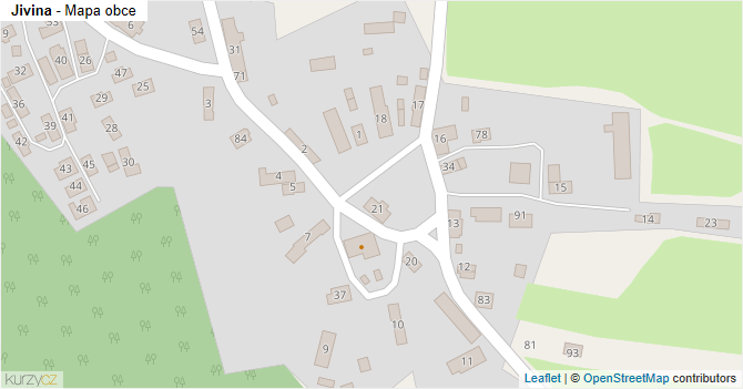 Jivina - mapa obce