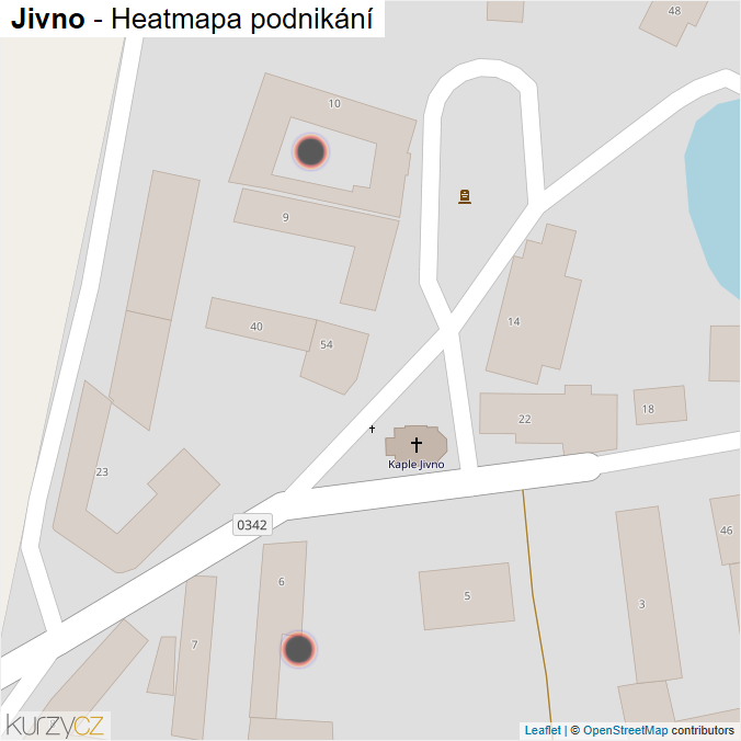 Mapa Jivno - Firmy v obci.