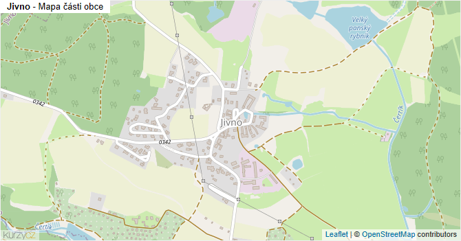 Jivno - mapa části obce