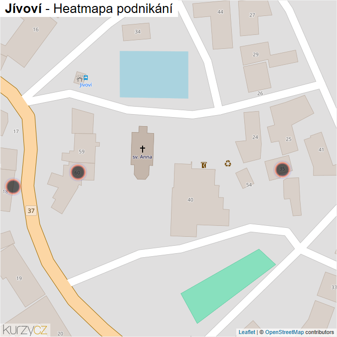Mapa Jívoví - Firmy v obci.