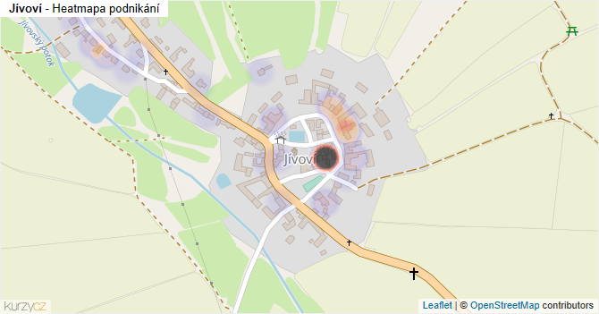 Jívoví - mapa podnikání