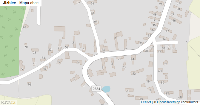 Jizbice - mapa obce
