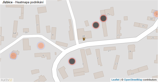Jizbice - mapa podnikání