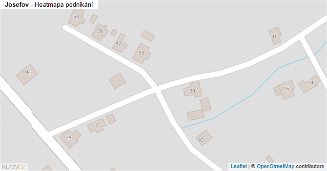 Josefov - mapa podnikání