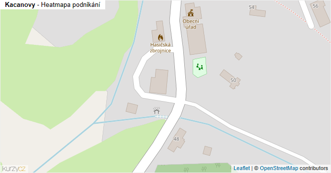 Kacanovy - mapa podnikání