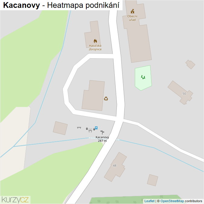 Mapa Kacanovy - Firmy v obci.