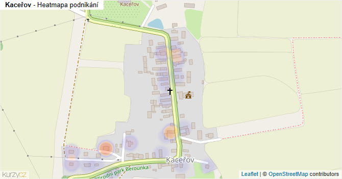 Kaceřov - mapa podnikání
