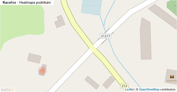 Kaceřov - mapa podnikání