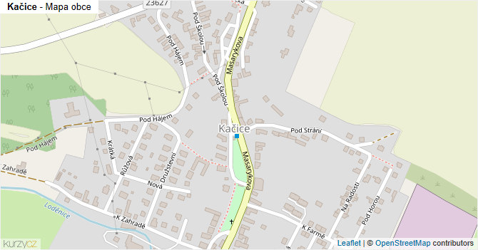 Kačice - mapa obce