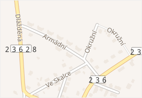 Armádní v obci Kačice - mapa ulice