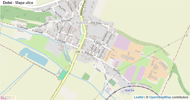 Dolní - mapa ulice