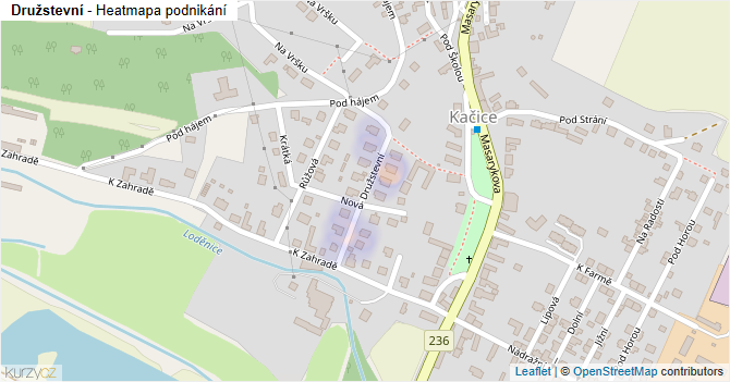 Družstevní - mapa podnikání