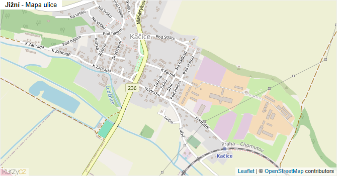 Jižní - mapa ulice