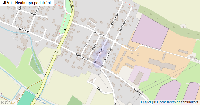 Jižní - mapa podnikání