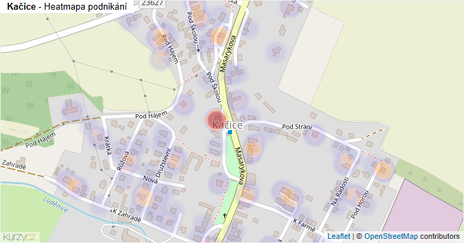 Kačice - mapa podnikání
