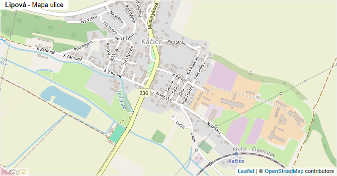 Lipová - mapa ulice