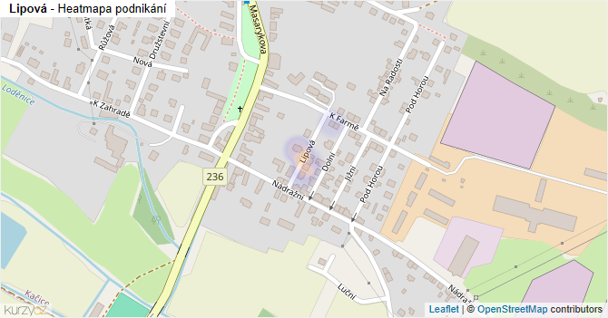 Lipová - mapa podnikání