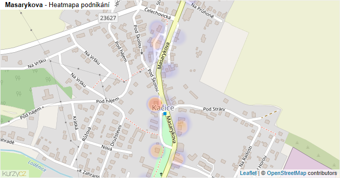 Masarykova - mapa podnikání
