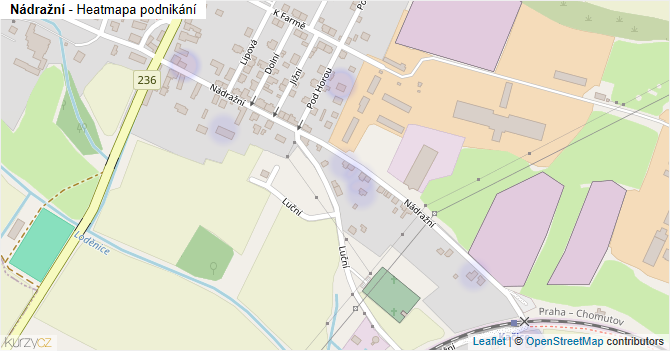 Nádražní - mapa podnikání