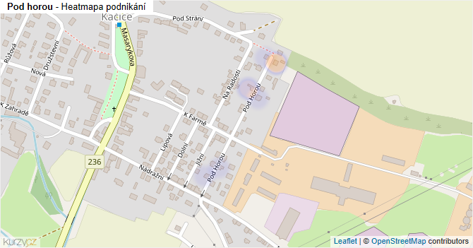 Pod horou - mapa podnikání