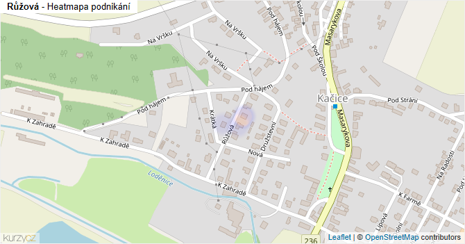 Růžová - mapa podnikání