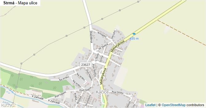 Strmá - mapa ulice