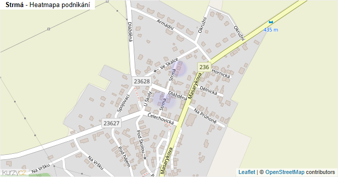 Strmá - mapa podnikání
