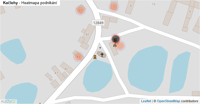 Kačlehy - mapa podnikání