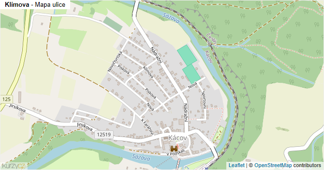 Klímova - mapa ulice