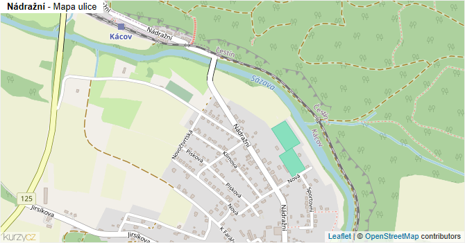 Nádražní - mapa ulice
