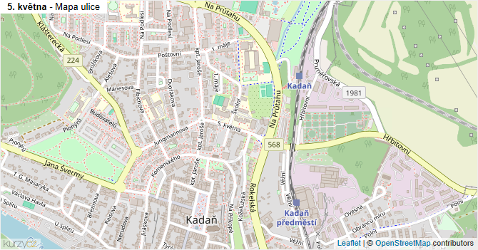 5. května - mapa ulice