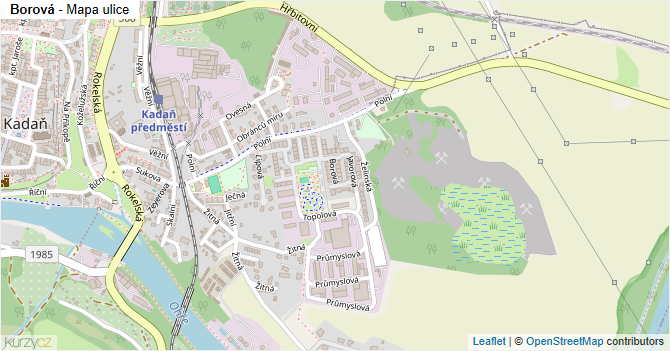 Borová - mapa ulice