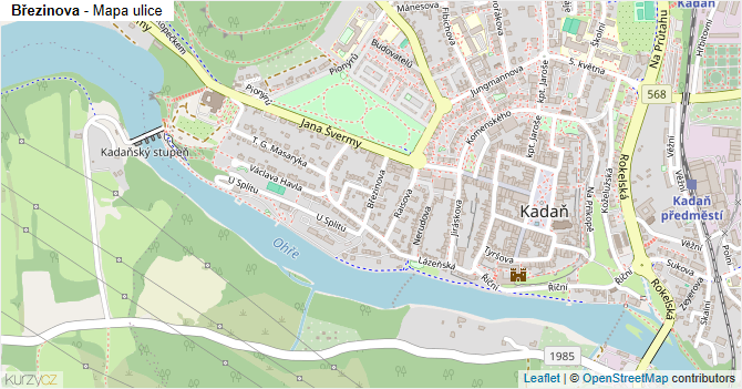 Březinova - mapa ulice