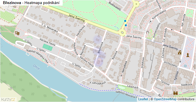 Březinova - mapa podnikání